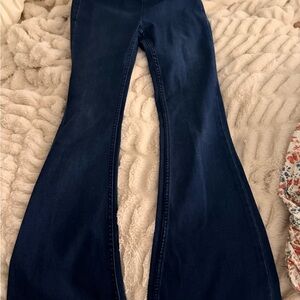 Free People Dark Blue Wide Leg Jeans